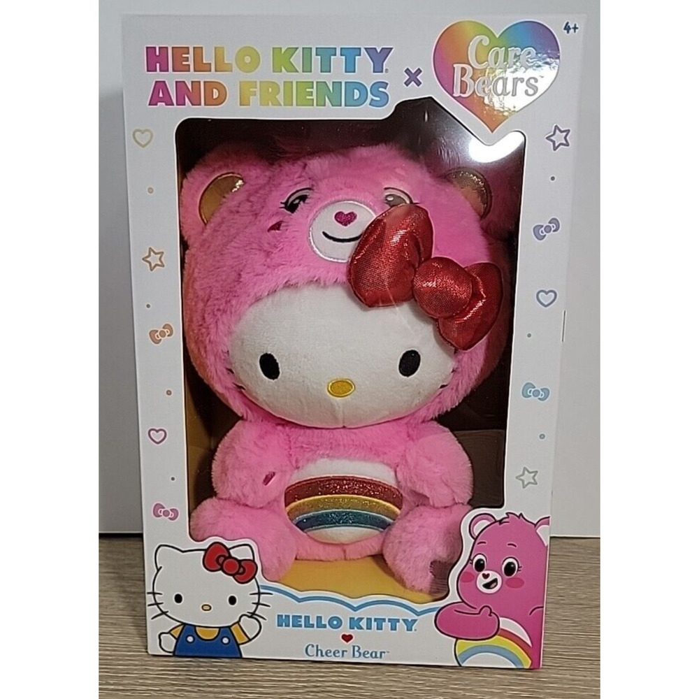 Hello Kitty And‎ Friends x Care Bear Hello Kitty Loves Cheer Bear 10” Plush NIB